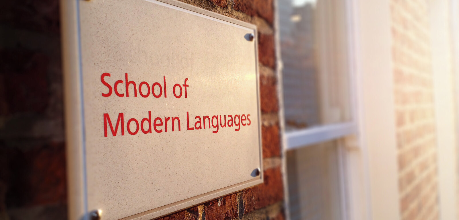 School of Modern Languages sign
