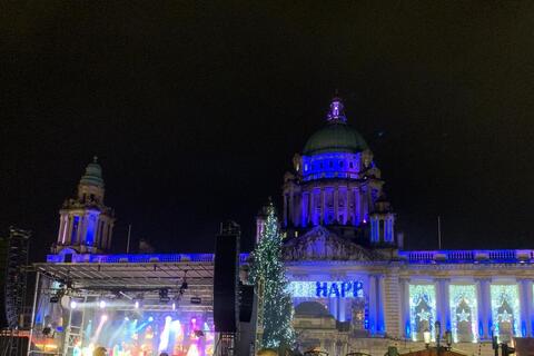 Belfast city hall Christmas decorations