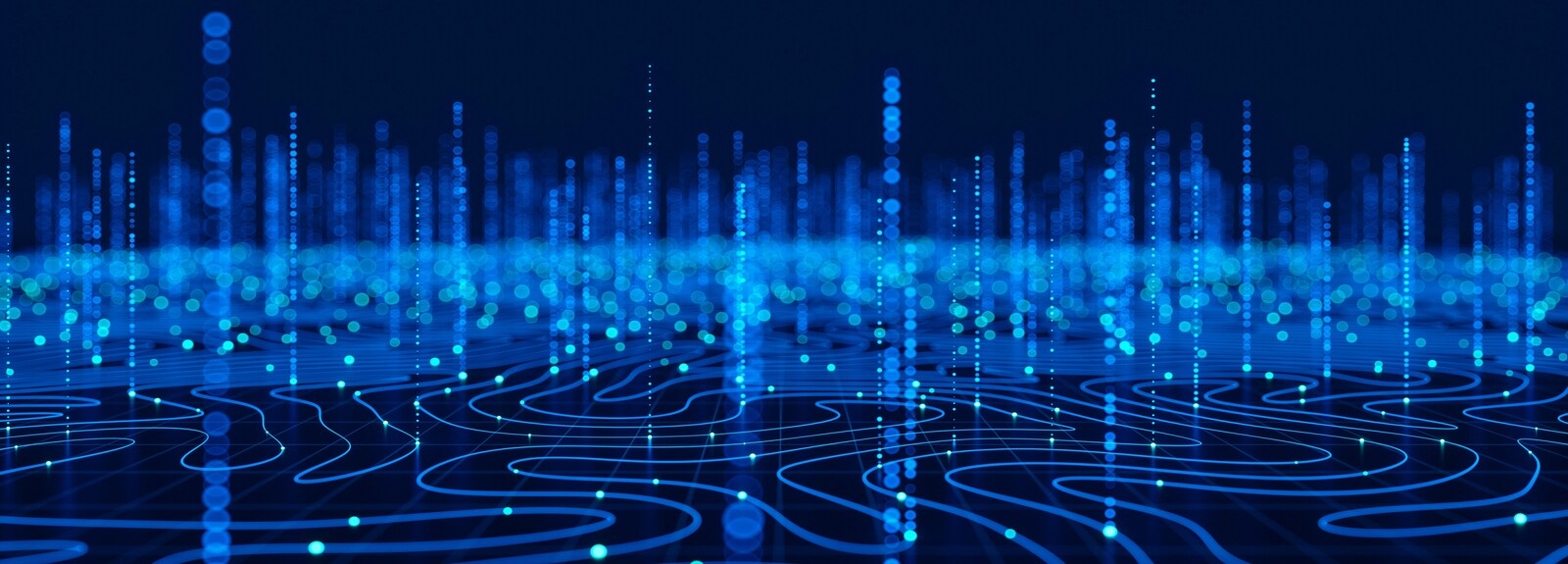 Blue neural networks graphic