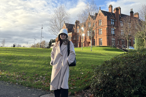 Student Nomuun outside Riddel Hall