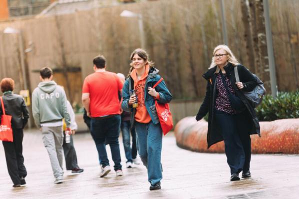 Offer holders walk from McClay to Lanyon