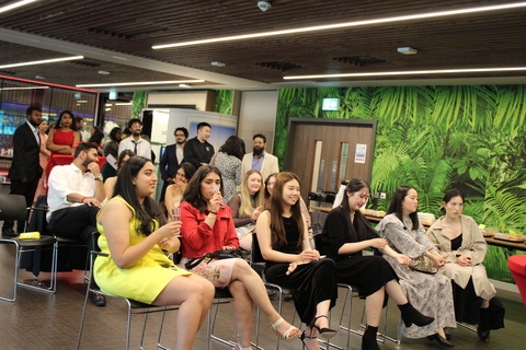 Psychology students attend event in the Cube