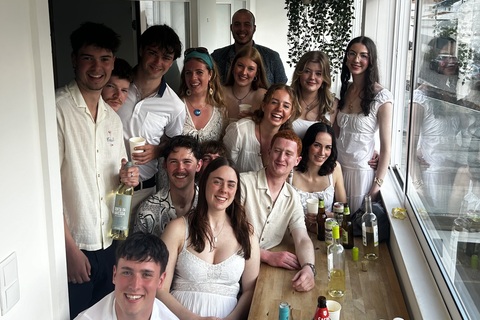QUB Surf club members at Portugal Surf Trip of the White Linen Night