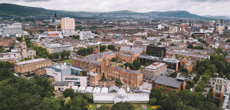 Aerial view of Lanyon site from Botanic Gardens