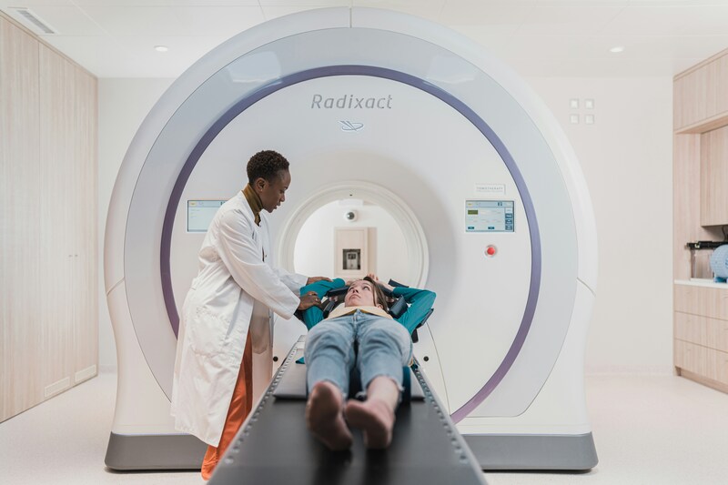 Person undergoing radiotherapy