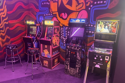 Arcade games in Reboot cafe
