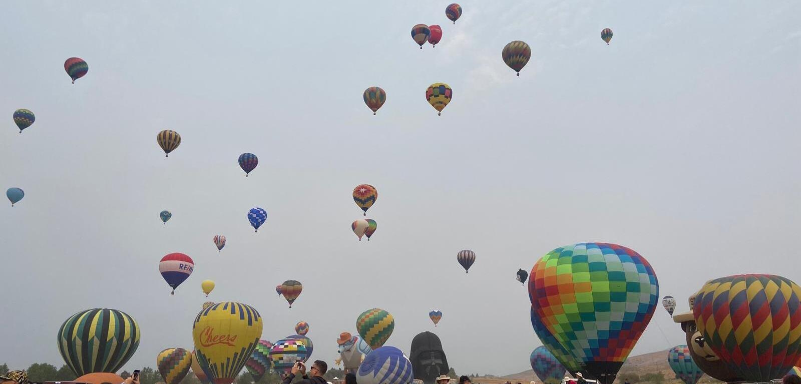 Hot air balloon display in Reno