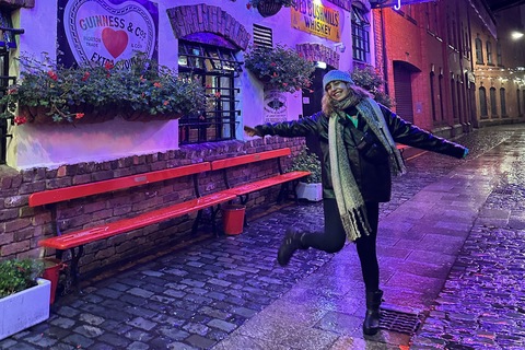 Student standing outside bar in Cathedral Quarter