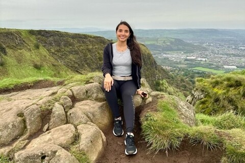 Student at the top of Cavehill