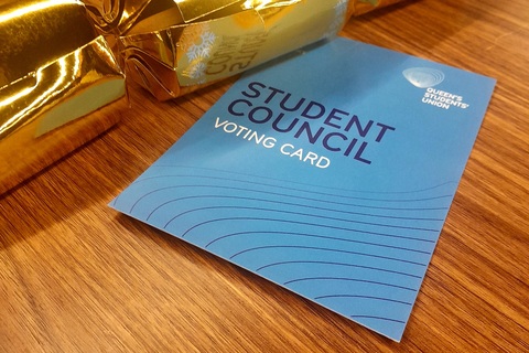 QUB SU student voting card