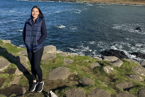 Student at the Giant's Causeway