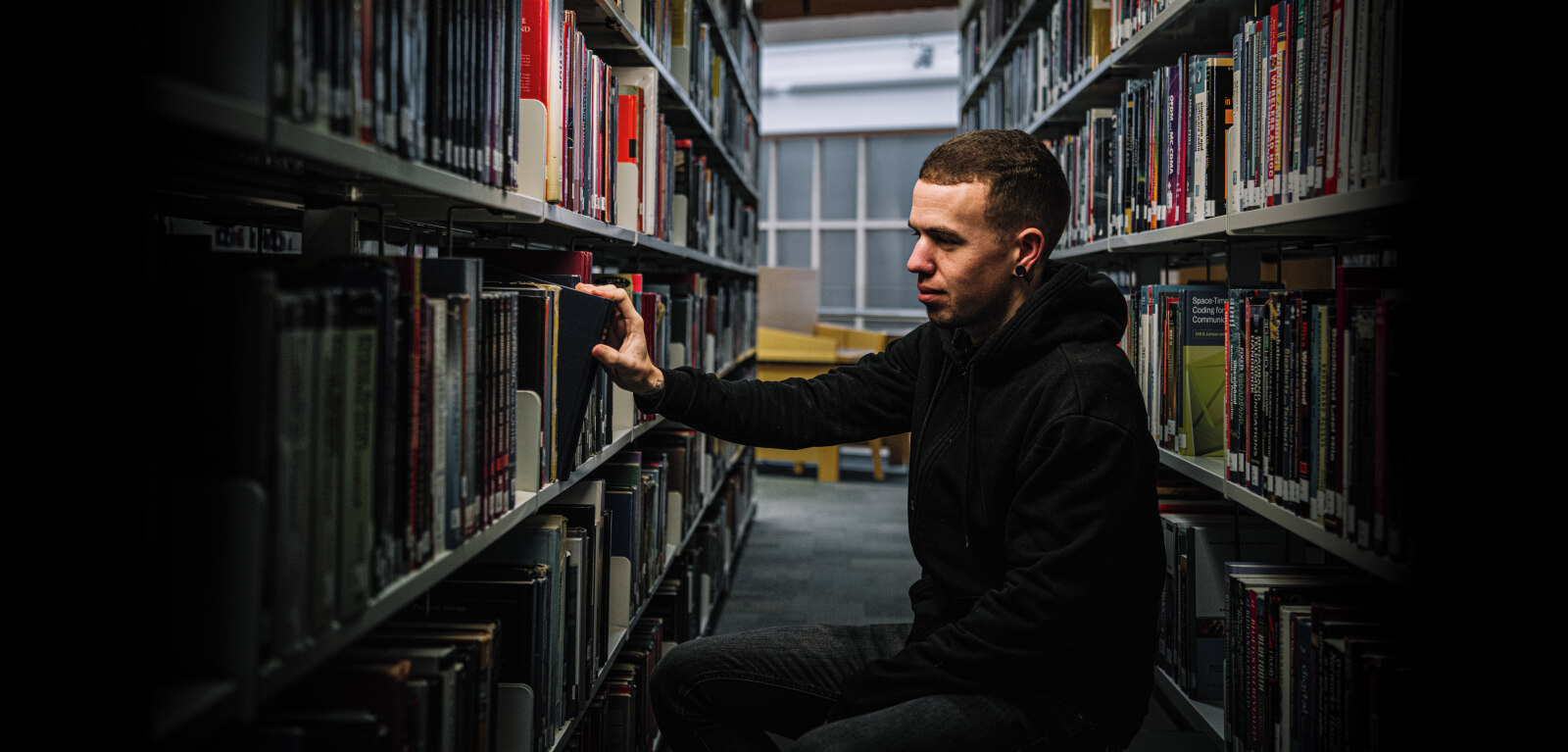 Student in the McClay Library