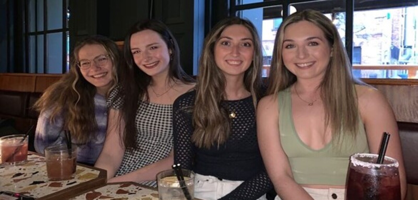 Group of students sitting at table in Southside Social