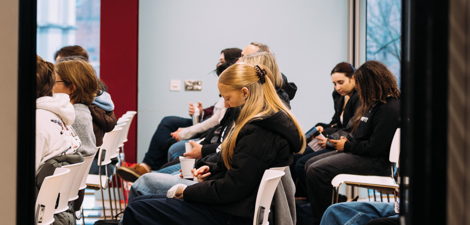 Students attend talk at offer holder day