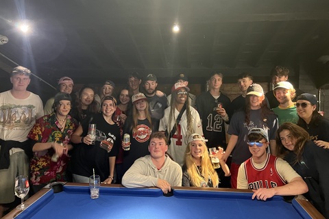 QUB surf club at Adam Sandler social