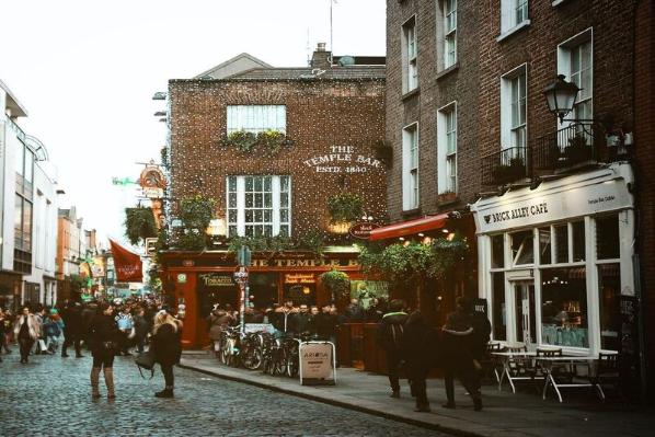 Temple bar district in Dublin