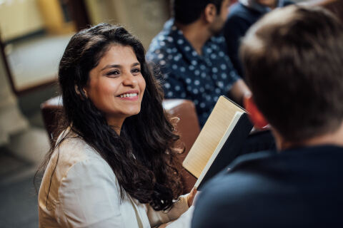 Student in tutorial at the Graduate School