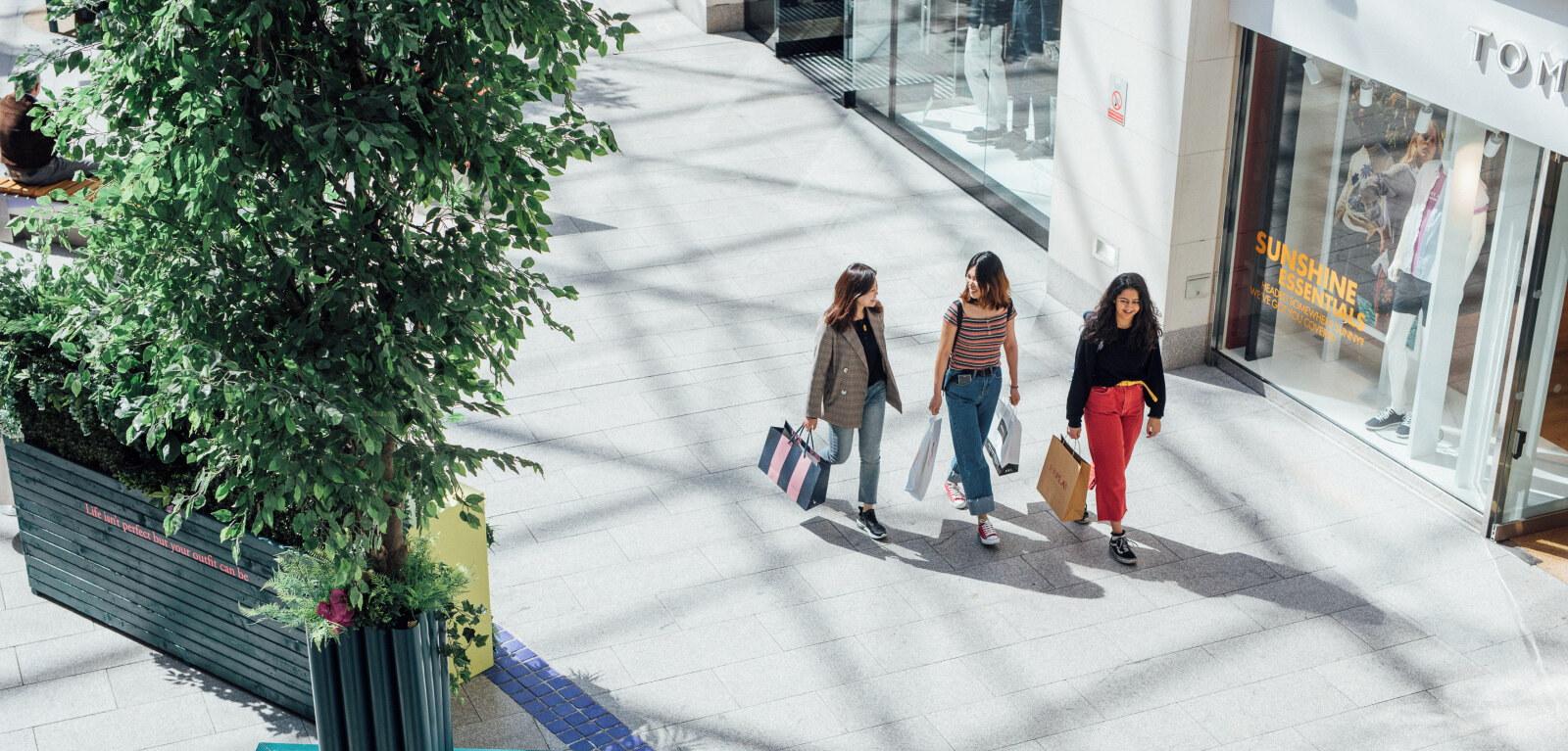 Shoppers in Victoria Square