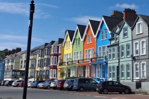 Row of coloured houses in Whitehead NI