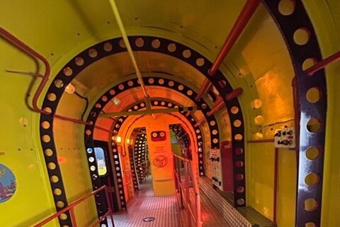 Yellow submarine interior in Beatles museum