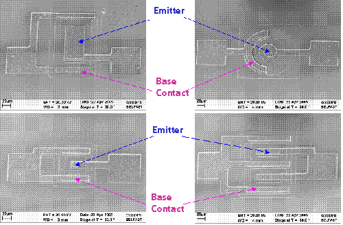 Four base emitter images