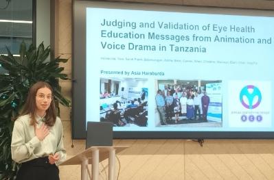 Person giving presentation