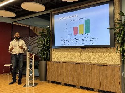 Person giving presentation