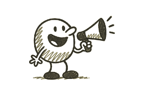 Children’s Rights Blog logo. Hand-drawn cartoon character holding a megaphone and smiling.
