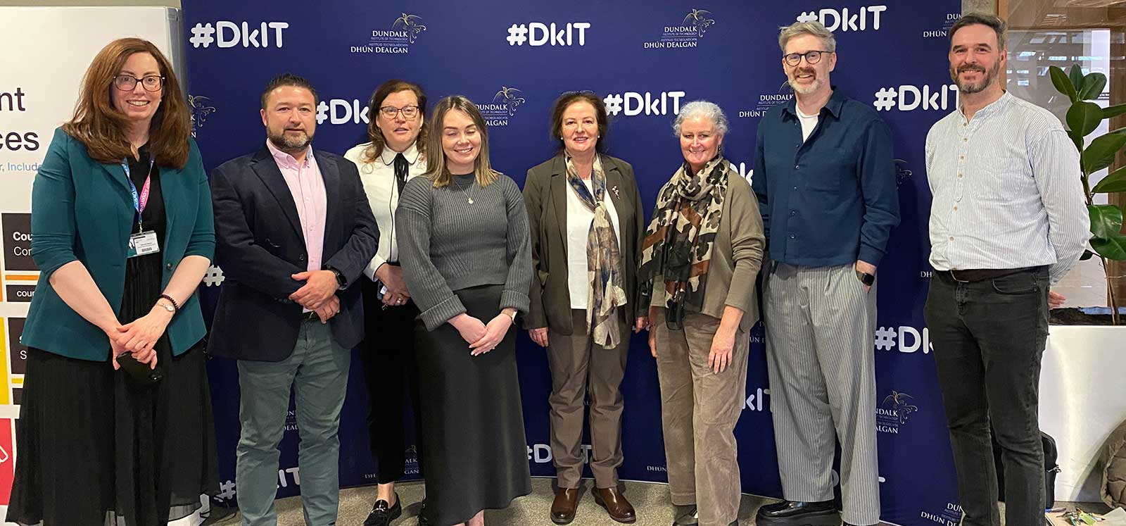 Group photo of Centre, EANI and Dundalk IT staff at a collaboration meeting in Dundalk.