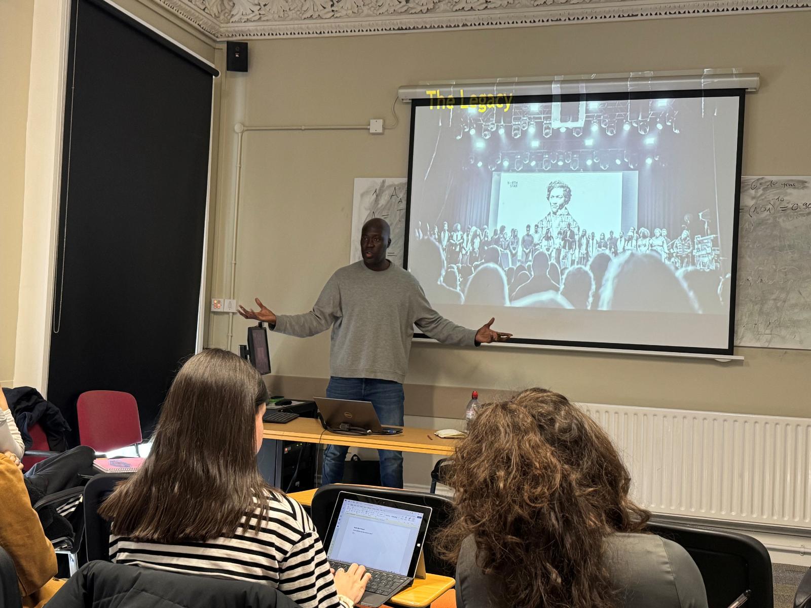 Kwame Daniels presenting