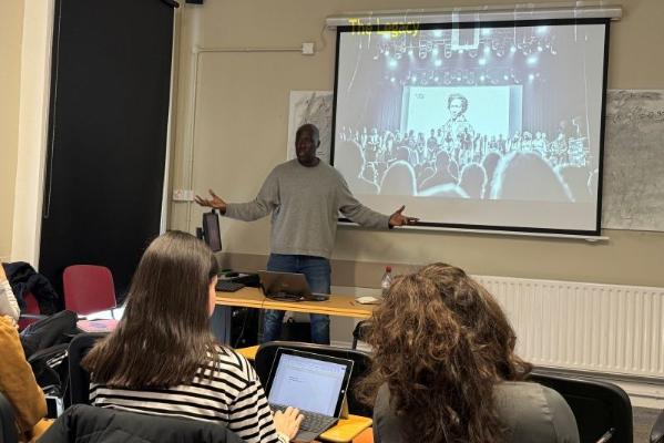 Kwame Daniels presenting
