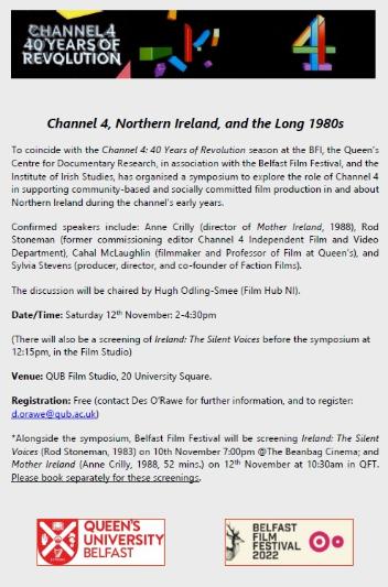 Flyer for C4 NI and the long 80s Event