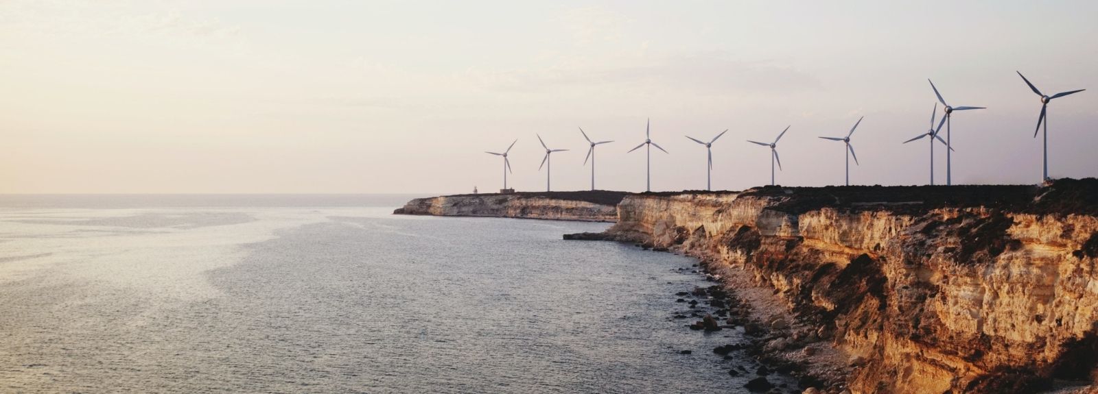 Wind farm on the coast