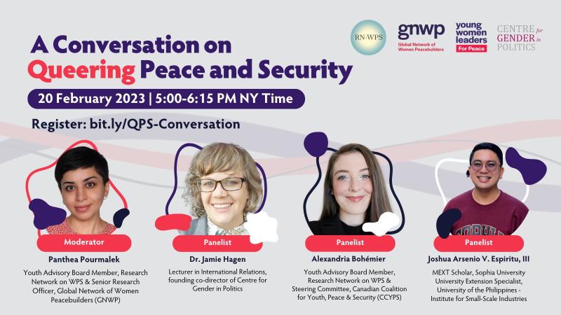 A Conversation on Queering Peace and Security Seminar promo