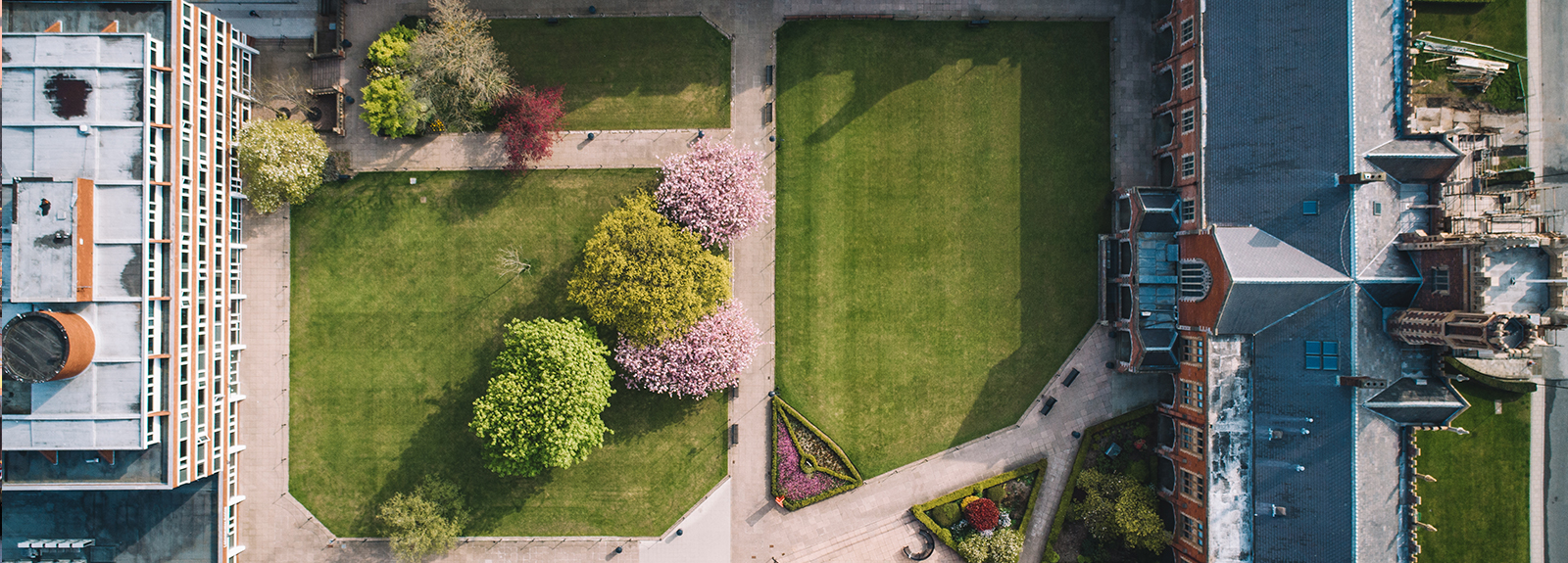 Aerial view of the quad