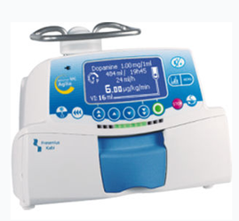 A picture of the Volumat MC Agilia Connect Infusion Pump against a white background.