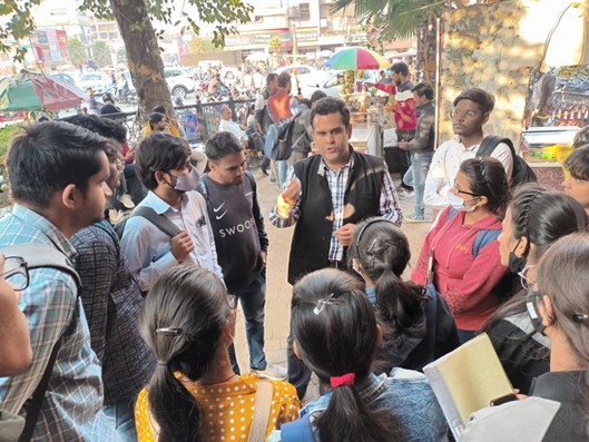 Khattri interacting with students