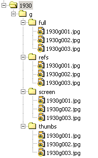 Diagram 5. Surrogate files organised according to file size