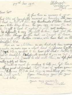2015-10-30 # Mary Pennyman - Letter dated 1918-11-27