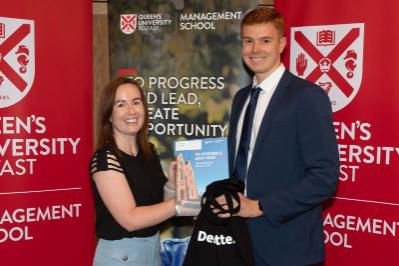 David Stinson, Winner of the student who has achieved the highest overall average mark in the second year of BSc Accounting degree programme, Presented by Deloitte