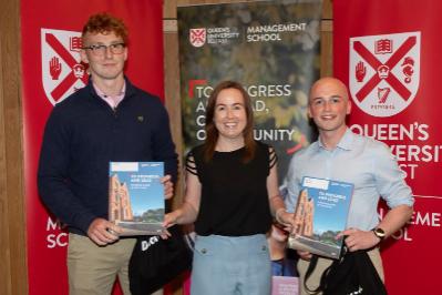 Alastair McKee and Philip Hamill, Winners of the best students in 'Issues in not-for-profit and public sector accounting', Presented by Deloitte