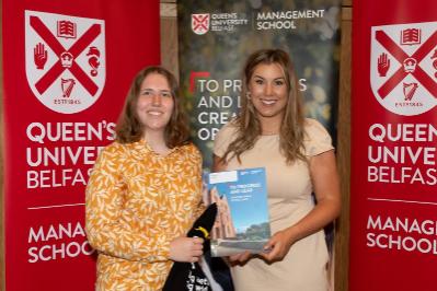 Katie McAuley, Winner of the first year student with the highest overall average mark in the core Accounting modules in BSc Accounting programme, Presented by EY