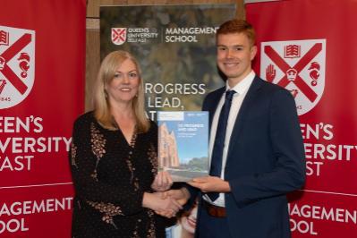 David Stinson, Winner of Best performing student in 'Financial Accounting', Presented by G McG Chartered Accountants