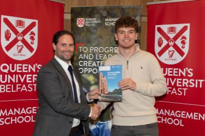 John Taylor, Winner of best second year student in BSc Finance, Presented by KPMG