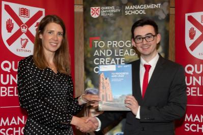 Reece Taylor, Winner of Best placement student in BSc Actuarial Science and Risk Management, Presented by Spence & Partners	