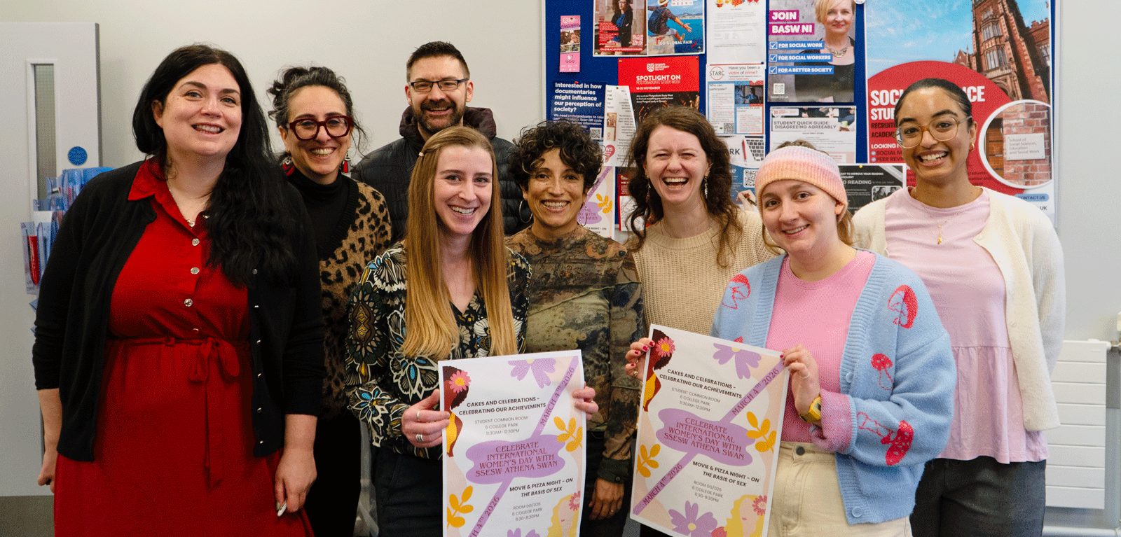 Group of student and staff Athena SWAN SAT members at the IWD Celebration Event