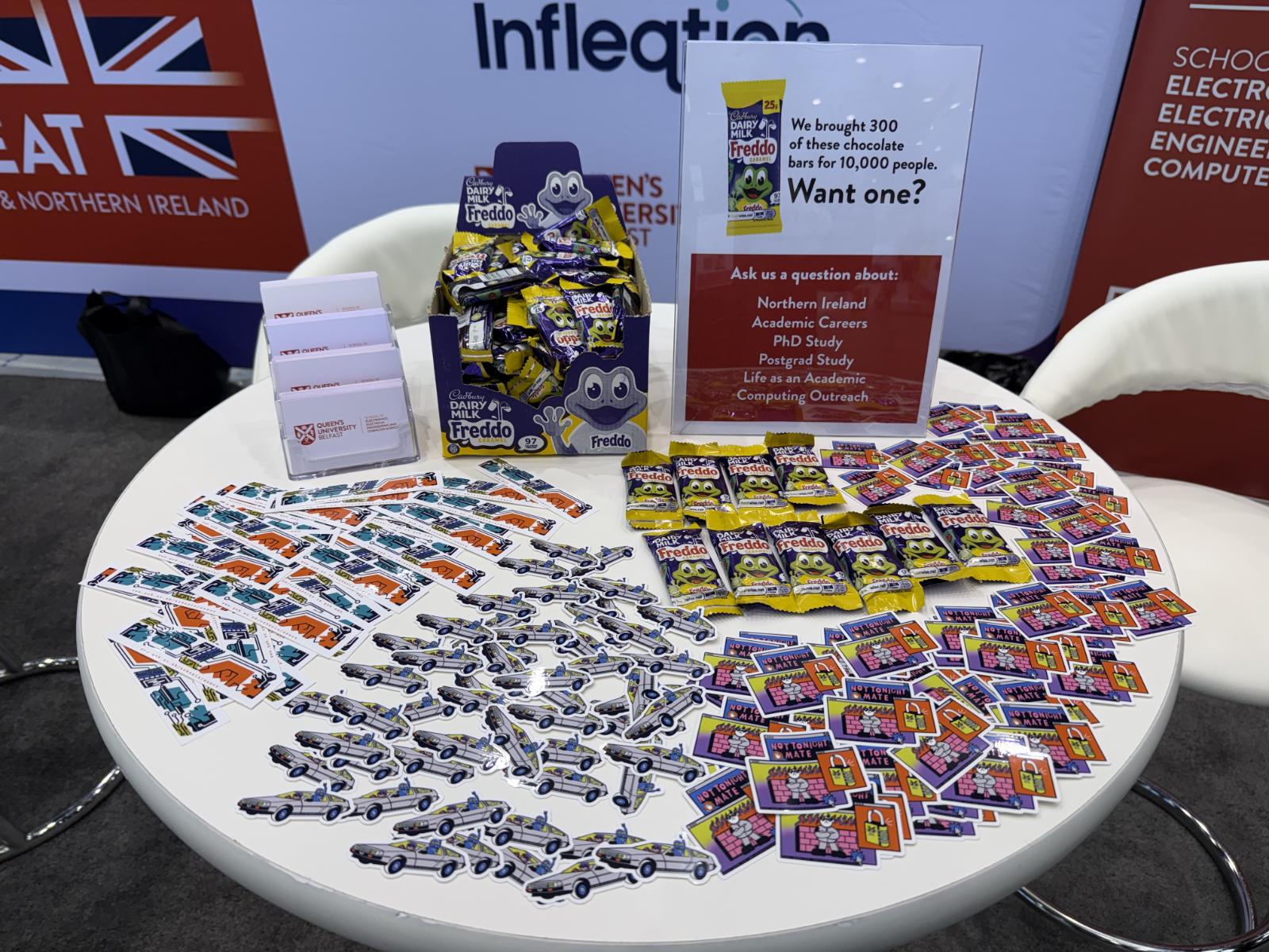 A selection of freebies and stickers