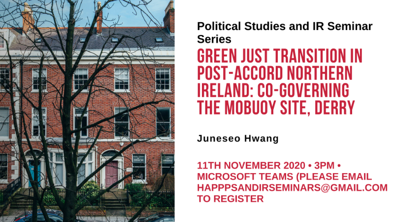 Politics and IR Seminar Series 11 Nov 2020