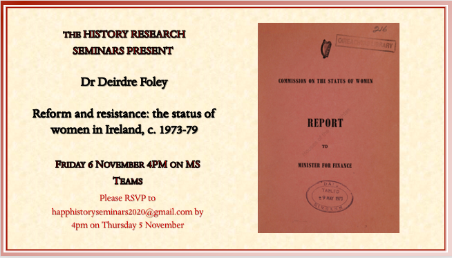 History Research Seminar 6 November 2020