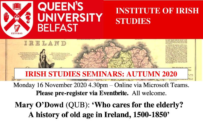 Irish Studies Seminar 16 Nov 2020